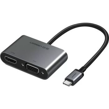 USB-C To HDMI+VGA Converter With PD